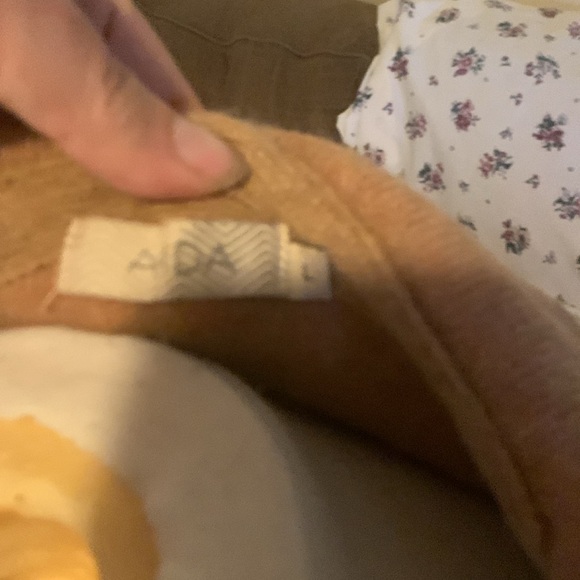 A. Ida for Anthropologie Italian Wool Blend Orange Tan Hooded Cardigan Sweater - Picture 5 of 7